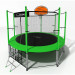 Батут i-Jump Classic Basket 16FT 488 см с нижней сетью и лестницей зеленый 75_75