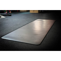 Коврик для йоги 184х61,5х0,5 см YouSteel Yoga Mat, PU-rubber, черный+серый