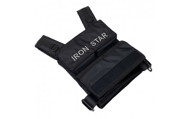 Жилет с отягощением IRON STAR Standart 10 кг, черный 600_380