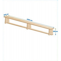 Скамейка гимнастическая 2500мм ЭКО (фанерная) ножки фанера Dinamika
