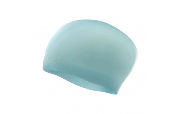 Шапочка для плавания TYR Long Hair Wrinkle-Free Silicone Cap LCSL-450 голубой 600_380