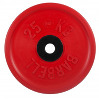 Диск олимпийский d51мм евро-классик MB Barbell MB-PltCE-25 25 кг красный