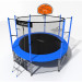 Батут i-Jump Classic Basket 16FT 488 см с нижней сетью и лестницей синий 75_75