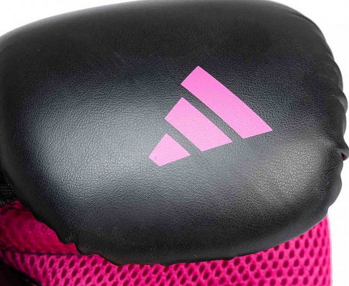 Перчатки боксерские Adidas Hybrid 80 adiH80 черно-розовый 1200_982