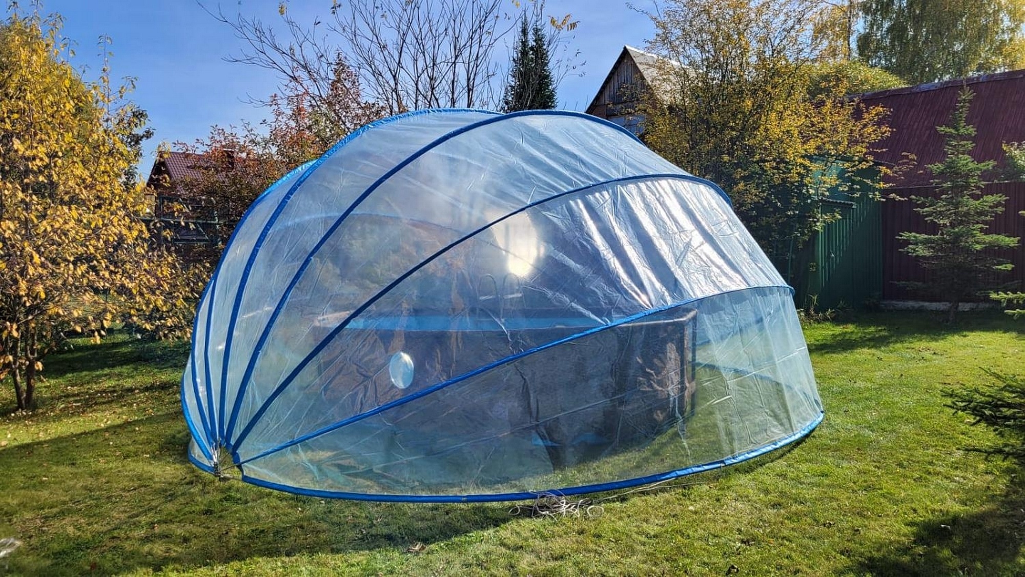 Круглый купольный тент павильон d360см Pool Tent для бассейнов и СПА PT360-B синий 2000_1125