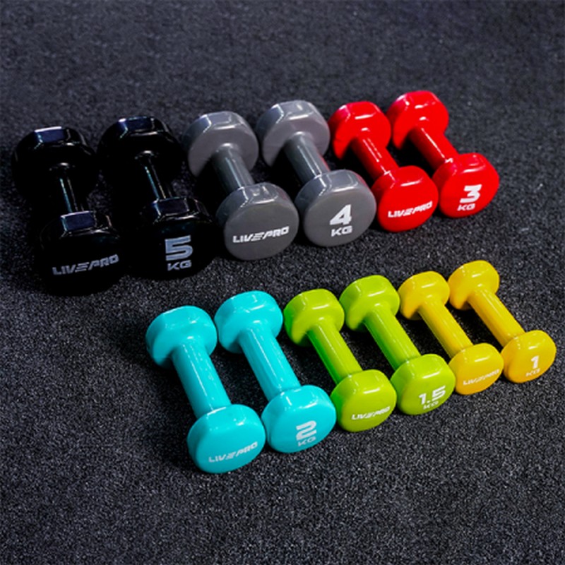 Гантели для аэробики 5 кг Live Pro Colored Studio Dumbbell LP8076-5\ 800_800