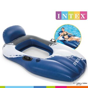 Надувной матрас-шезлонг Intex River Lounge с сетчатым дном 163x104 см 56862EU 300_300