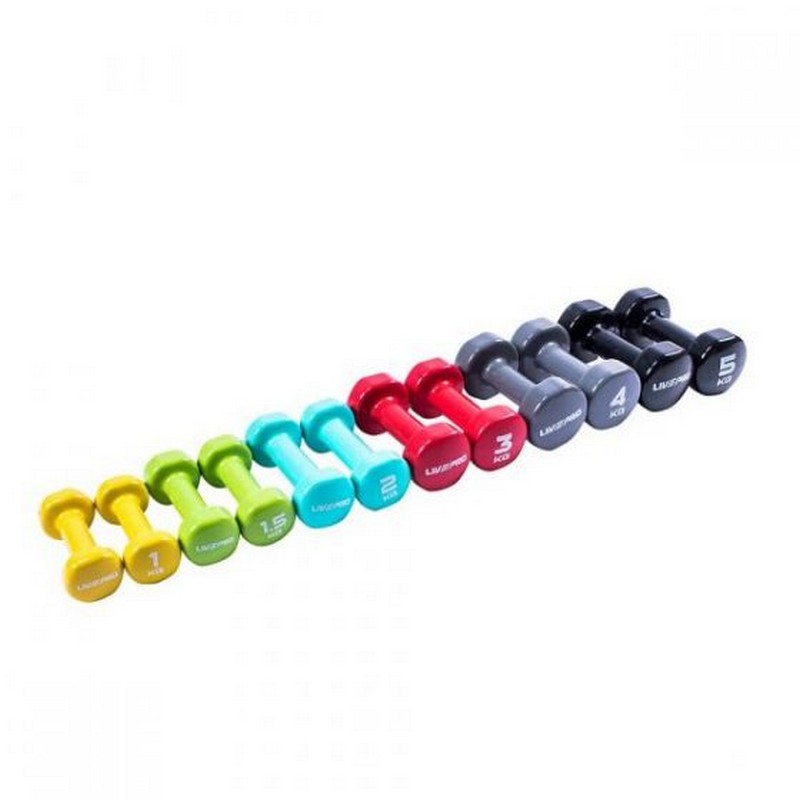 Гантели для аэробики 2 кг Live Pro Colored Studio Dumbbell LP8076-2\BL-00-00 800_800