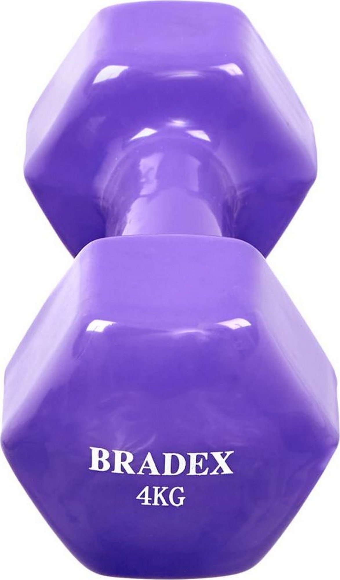 Набор гантелей обрезиненных 2x4 кг Bradex SF 1018 фиолетовый 1173_2000