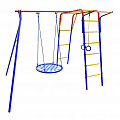 Детский спортивный комплекс Пионер дачный Юла + качели гнездо 80см (металл) 120_120