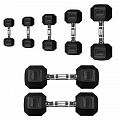 Гантель 20кг Perform Better Rubber Encased Hex Dumbbells 4137-20\BK-20-00 120_120