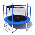 Батут i-Jump Classic 12FT 366 см с нижней сетью и лестницей синий 120_120